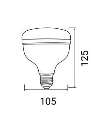 Horoz Crystal-30 30w Led Ampul Beyaz 6400k Tezgah Aydınlatma