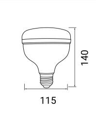Horoz Crystal-40 40w Led Ampul Beyaz 6400k Tezgah Aydınlatma