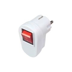 Viko Tekli Anahtarlı Topraklı Fiş - Beyaz
