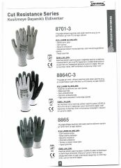 Universal Kesilmeye Dayanıklı İş Eldiveni 8701-3