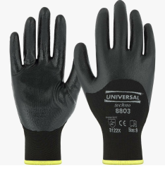 Universal Techno 8803 Nitril Kaplı Montaj Eldiveni No:10
