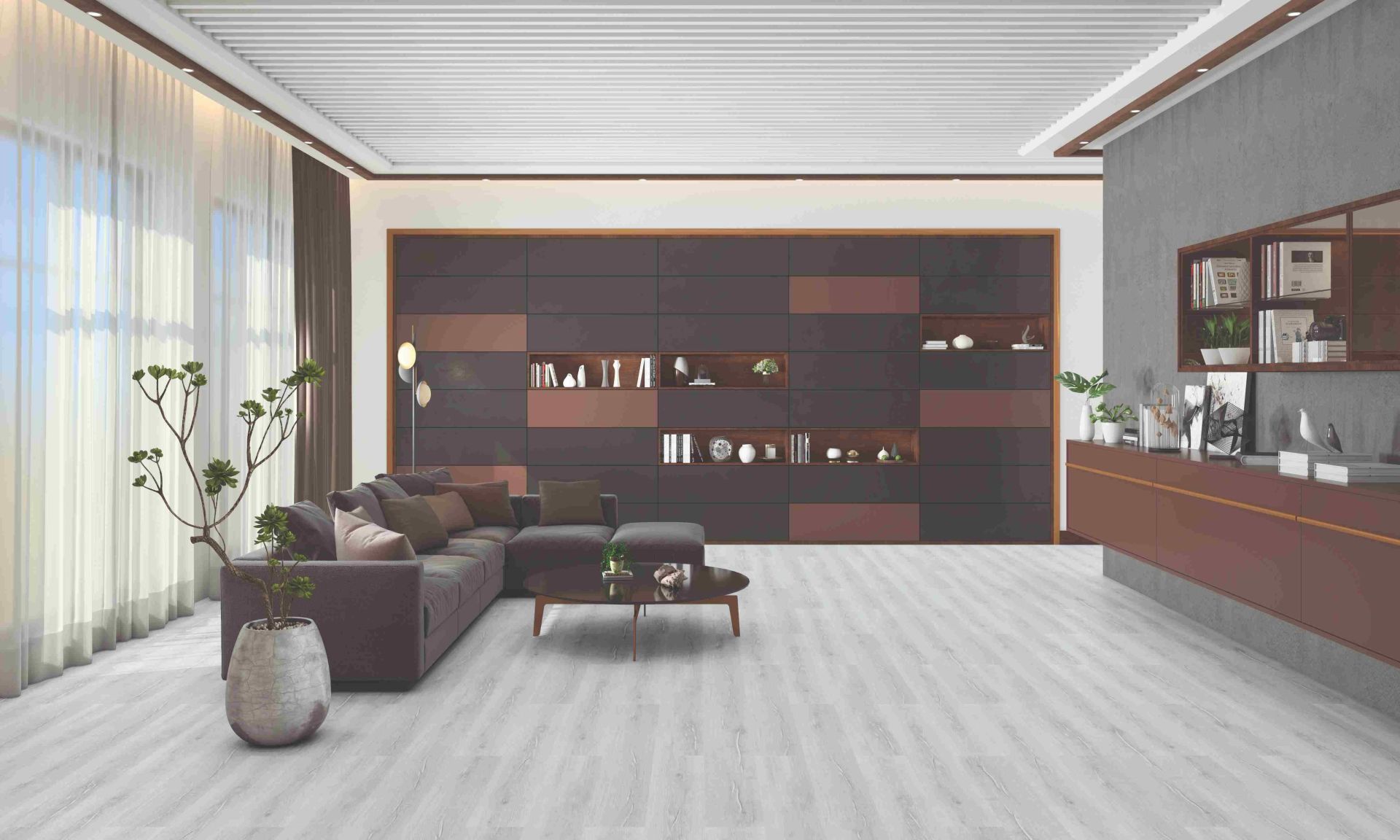 FloorPan Sun Gri Meşe Laminat Parke 8 mm 31. Sınıf