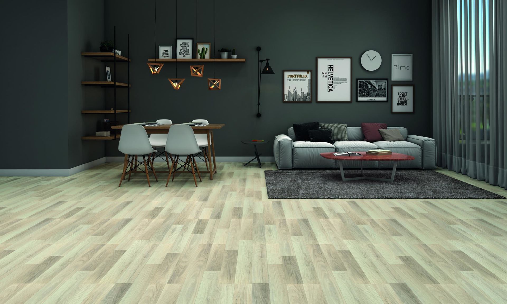 Floorpan Classic Kül Meşe Laminat Parke 8 mm
