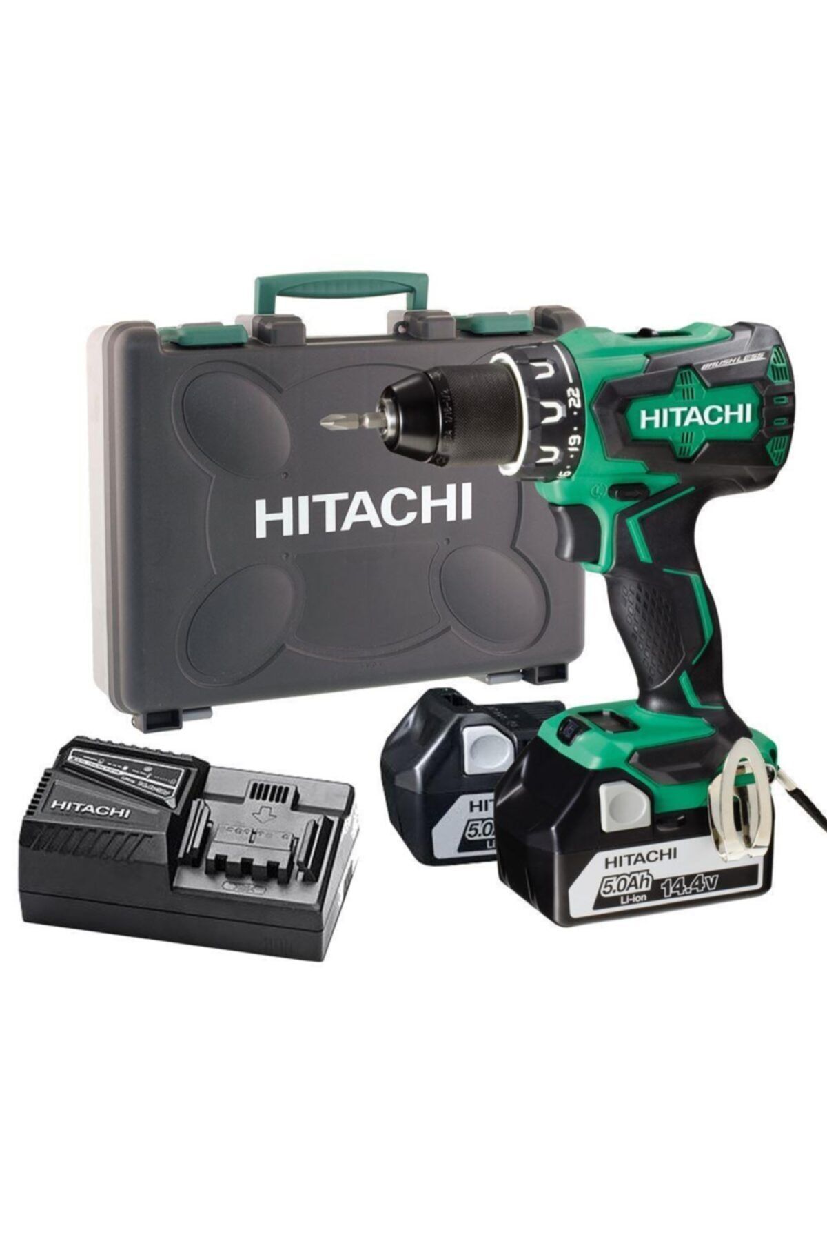 Hitachi Ds14Dbsl 14.4Volt/5.0Ah Li-Ion Çift Akülü Kömürsüz Profesyonel Vidalama