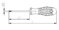 İzeltaş Kraft Seri Yıldız Uçlu Tornavida 10x200mm