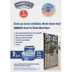 Hammerite Direkt Pas Üstü Metal Boya 0.75 Lt - Dağ Yeşili