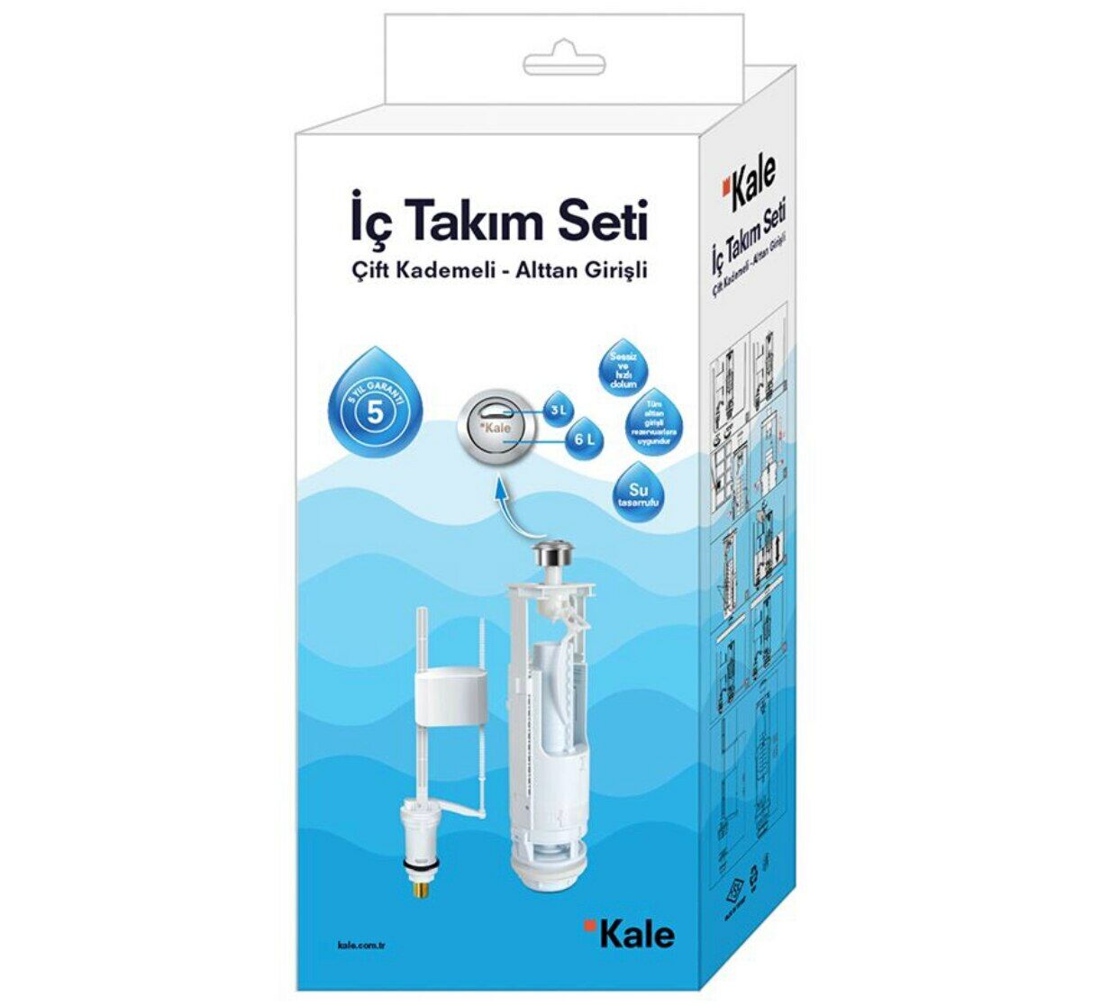 Kale İç Takım 3/6 Lt Çift Kademeli (Kutulu)