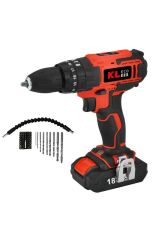 KLECO KE18DM-20DB 18Volt/2.0Ah Li-ion Çift Akülü Darbeli Matkap
