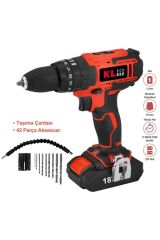 KLECO KE18DM-20DB 18Volt/2.0Ah Li-ion Çift Akülü Darbeli Matkap