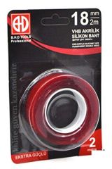 BHD Vhb Akrilik Silikon Bant Şeffaf Çift Taraflı 18 mm x 2 m