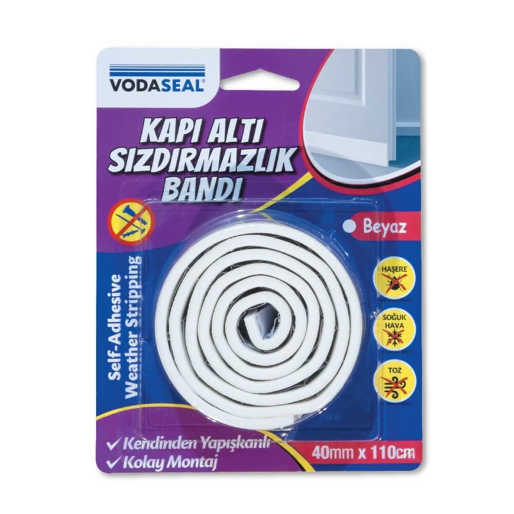 Vodaseal Kapı Altı Sızdırmazlık Bandı 40 mm x 1,1 metre BEYAZ